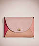 COACH®,REMADE COLORBLOCK LARGE POUCH,Leather,Mini,Pride,Pink Multi,Front View