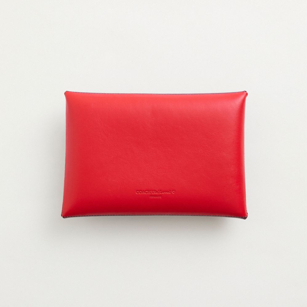 COACH®,Remade Colorblock Large Pouch,Coin,Color Block,Embossed,Logo,Casual,Multi Color,Back View