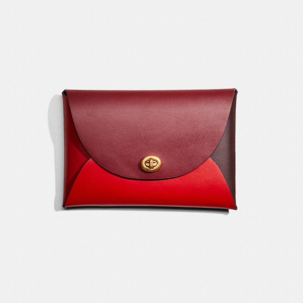 COACH®,REMADE COLORBLOCK LARGE POUCH,Leather,Mini,Pride,Red Multi,Front View