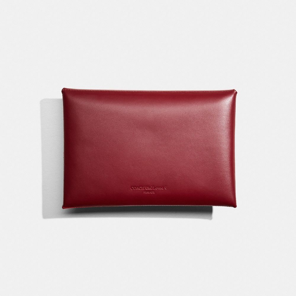 COACH®,【REMADE】カラーブロック ラージ ポーチ,COACH (RE)LOVED,ﾚｯﾄﾞ ﾏﾙﾁ