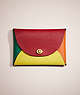 COACH®,REMADE COLORBLOCK LARGE POUCH,Leather,Mini,Pride,Dark Multi,Front View