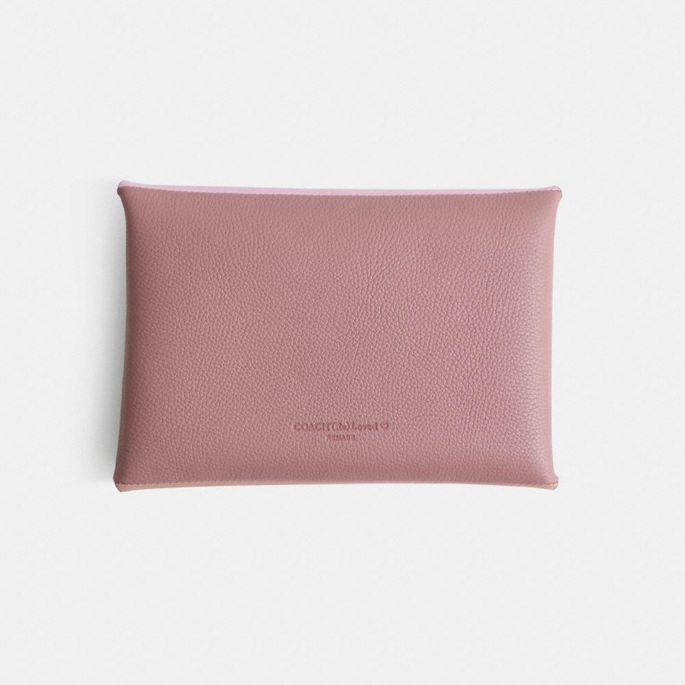 COACH®,Remade Colorblock Large Pouch,Coin,Color Block,Embossed,Logo,Casual,,Back View