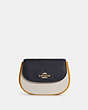 COACH®,SADDLE BELT BAG IN COLORBLOCK,Im/Mustard Yellow Multi,Front View