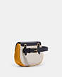 COACH®,SADDLE BELT BAG IN COLORBLOCK,Im/Mustard Yellow Multi,Angle View