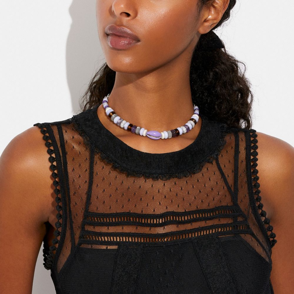 Shell Beaded Choker Necklace