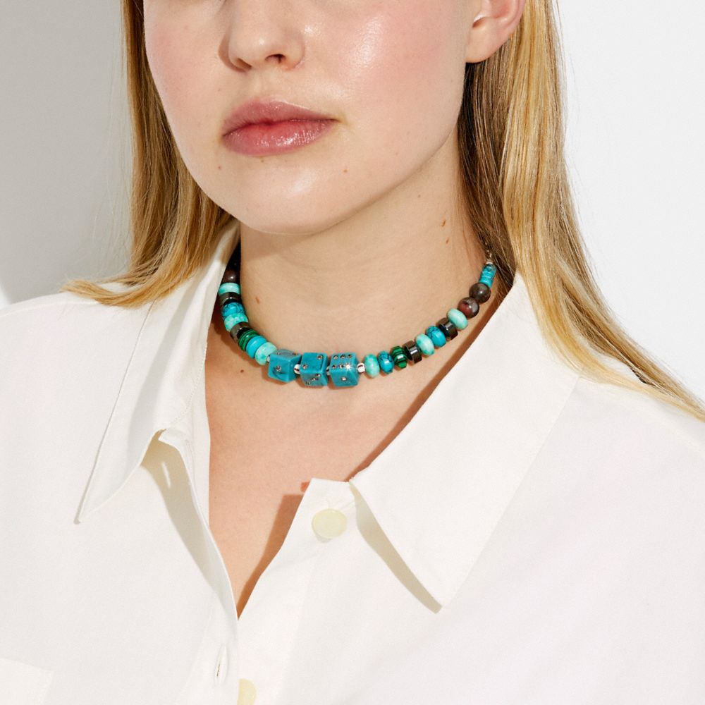 COACH®,ダイス ビーズ チョーカー ネックレス,