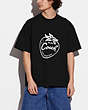 COACH®,STRAWBERRY SKATER T-SHIRT IN ORGANIC COTTON,Organic Cotton,Washed Black,Scale View