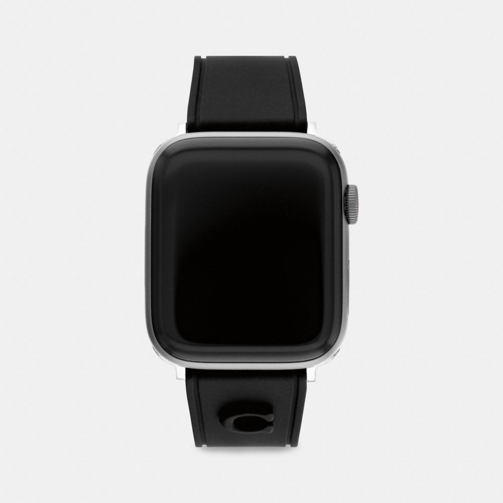 COACH Black Canvas Women's Apple Watch Strap 14700044