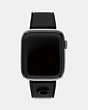 COACH®,APPLE WATCH® STRAP, 42MM AND 44MM,Rubber,Black,Front View