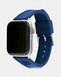COACH®,APPLE WATCH® STRAP, 42MM AND 44MM,Rubber,Navy,Angle View