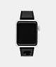 COACH®,APPLE WATCH® STRAP, 38MM AND 40MM,silicone,Black,Front View