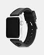 COACH®,APPLE WATCH® STRAP, 38MM AND 40MM,silicone,Black,Angle View