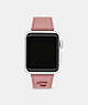 COACH®,APPLE WATCH® STRAP, 38MM AND 40MM,silicone,Pink,Front View
