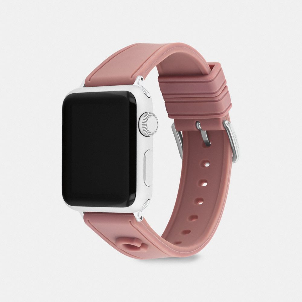 COACH®,APPLE WATCH® STRAP, 38MM AND 40MM,Pink,Angle View
