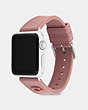 COACH®,BRACELET APPLE WATCH®, 38 MM ET 40 MM,silicone,ROSE,Angle View