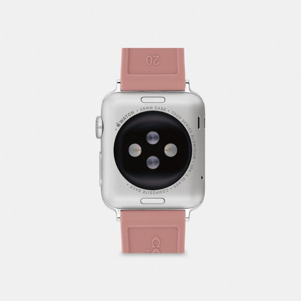 COACH®,APPLE WATCH® STRAP, 38MM AND 40MM,Pink,Back View