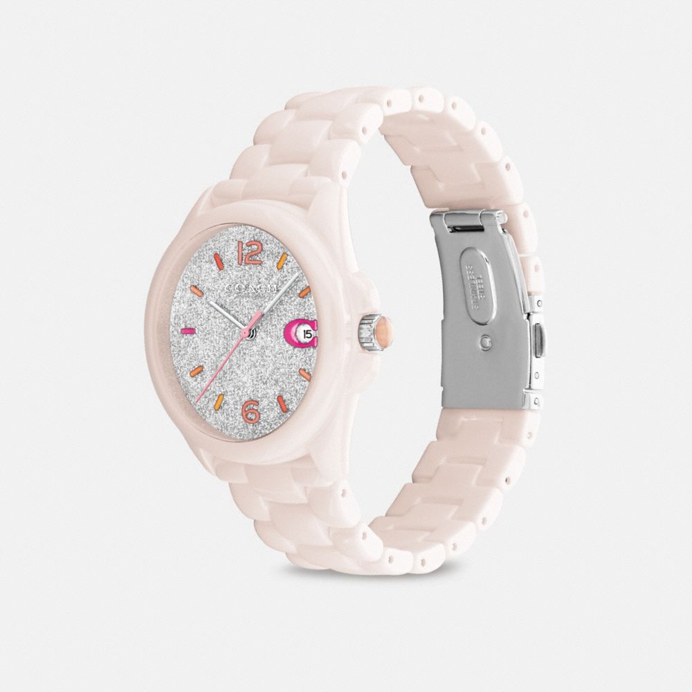 Coach pink ceramic discount watch