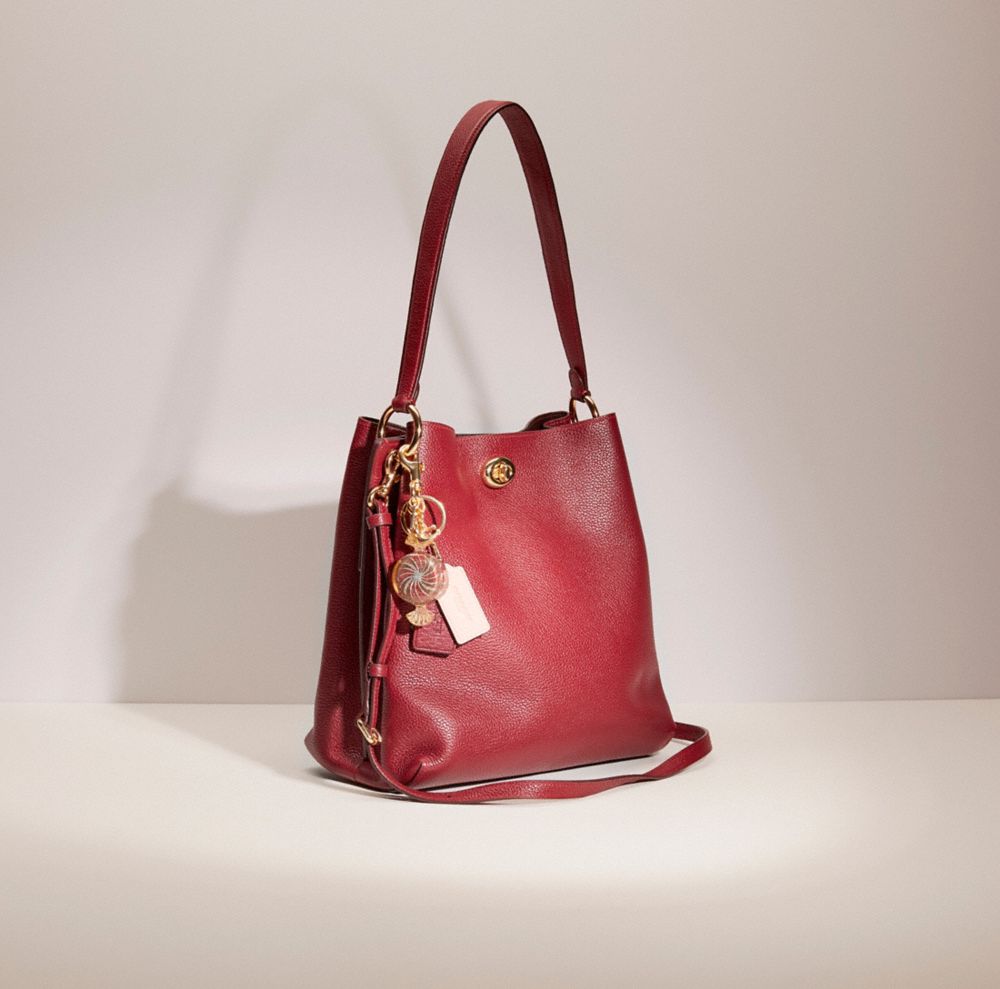 Coach bucket best sale bag red