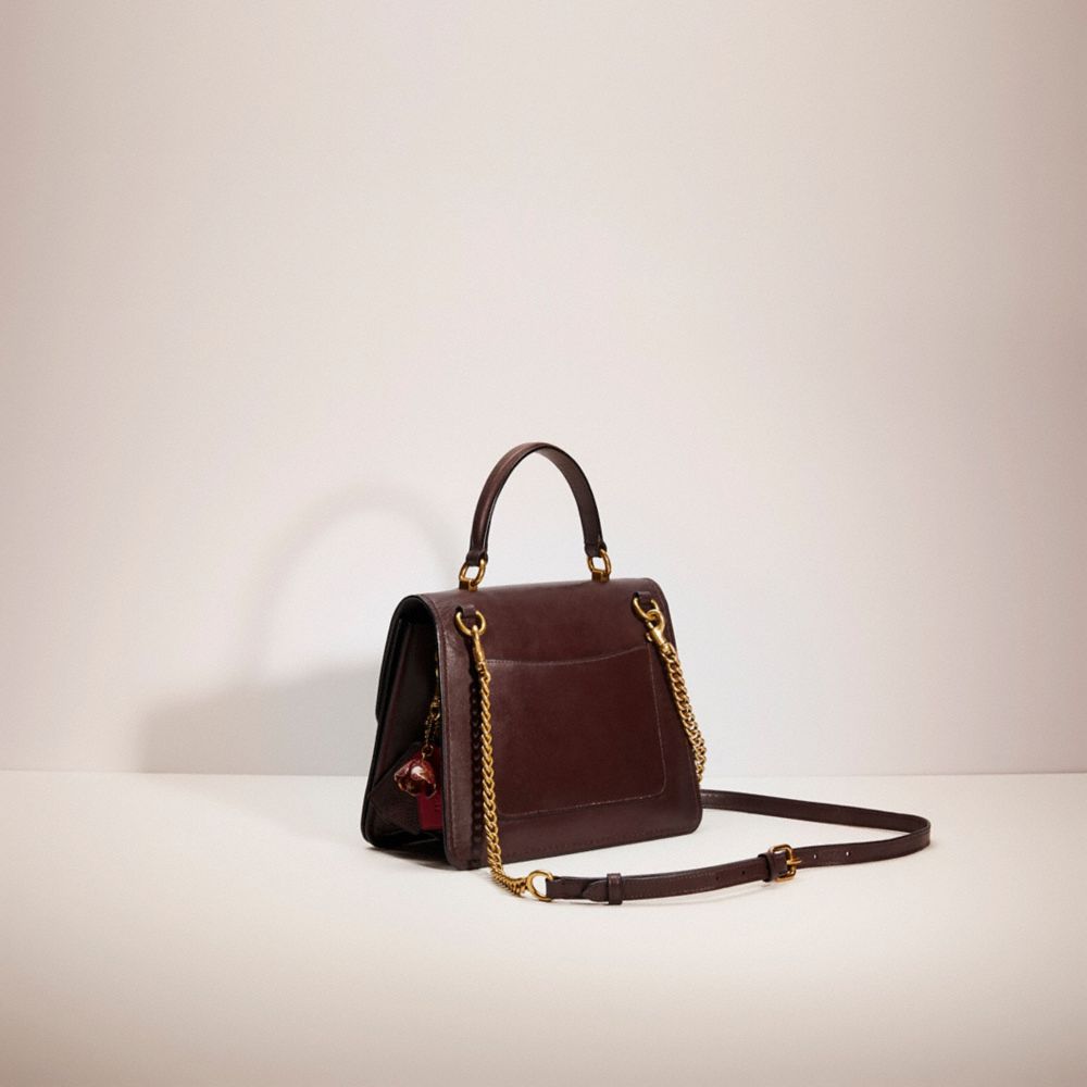 Coach parker top handle with tea rose discount stones