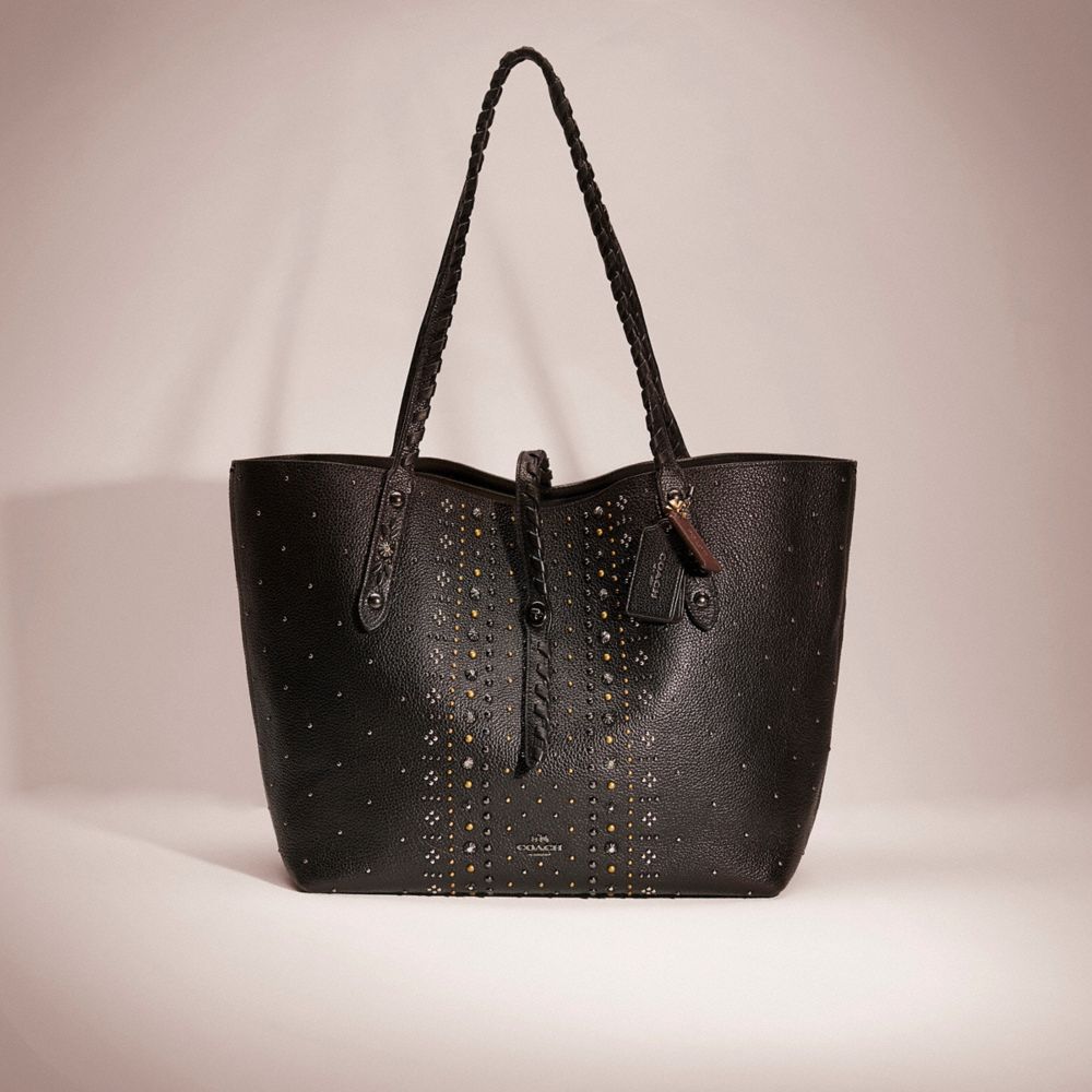 Coach market tote black sale