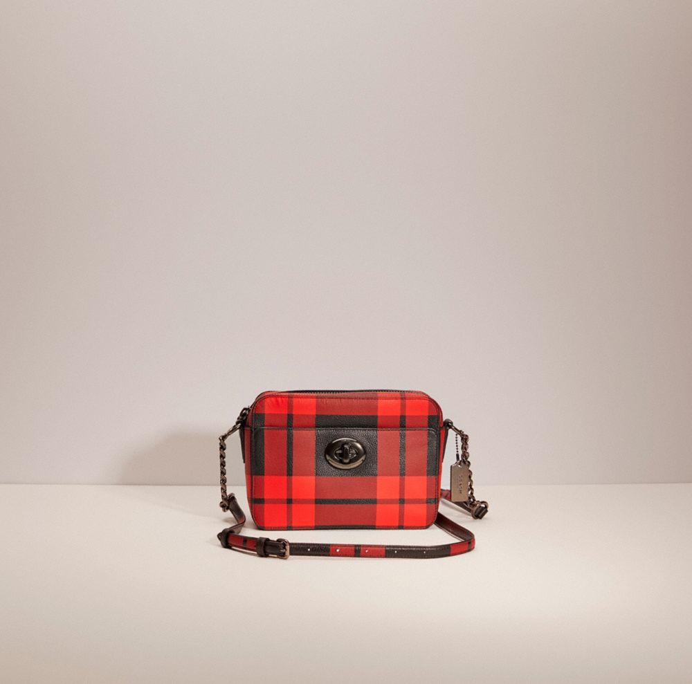 Restored Mount Plaid Turnlock Camera Bag In Leather