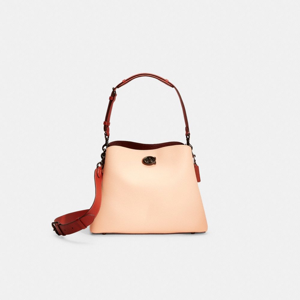 COACH: Noa shoulder bag in leather and coated canvas with logo