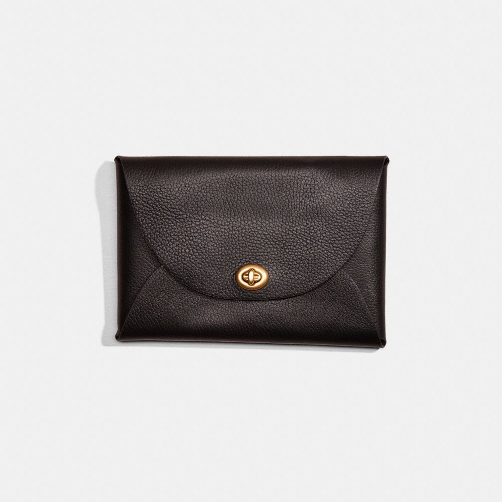 COACH®,Remade Large Pouch,Coin,Casual,Black,Front View