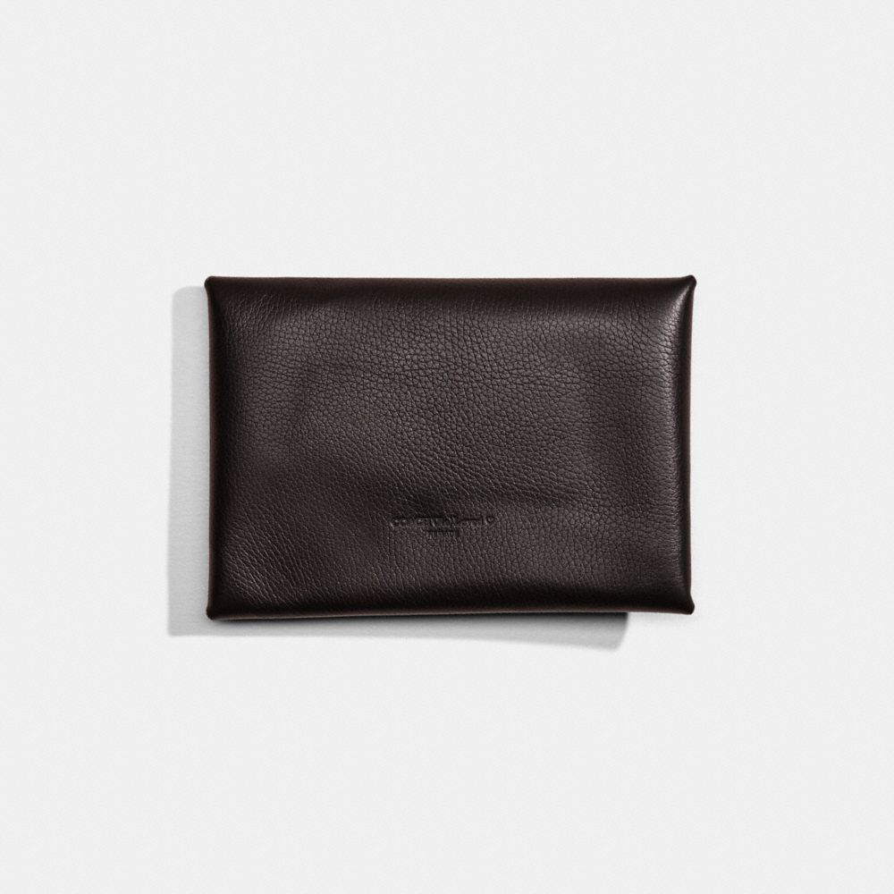 COACH®,Remade Large Pouch,Coin,Casual,Black,Back View