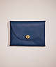 COACH®,REMADE LARGE POUCH,Leather,Mini,Blue,Front View