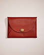 COACH®,REMADE LARGE POUCH,Leather,Mini,Brown,Front View