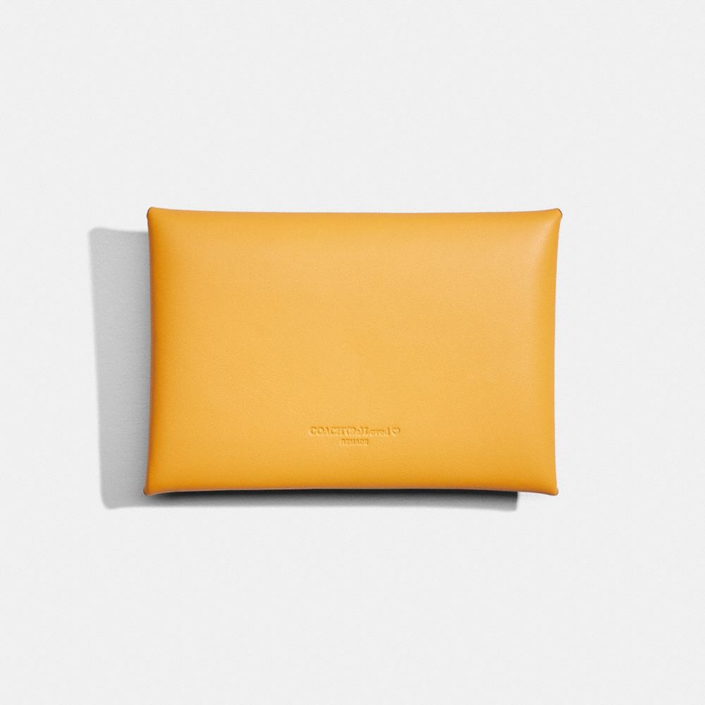 COACH®,Remade Large Pouch,Coin,Casual,Mustard,Back View