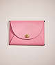 COACH®,REMADE LARGE POUCH,Leather,Mini,Pink,Front View