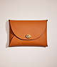 COACH®,REMADE LARGE POUCH,Leather,Mini,Saddle,Front View