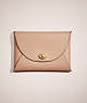 COACH®,REMADE LARGE POUCH,Leather,Mini,Nude,Front View