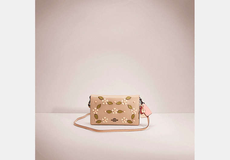 Upcrafted Hayden Foldover Crossbody Clutch With Tea Rose Knot