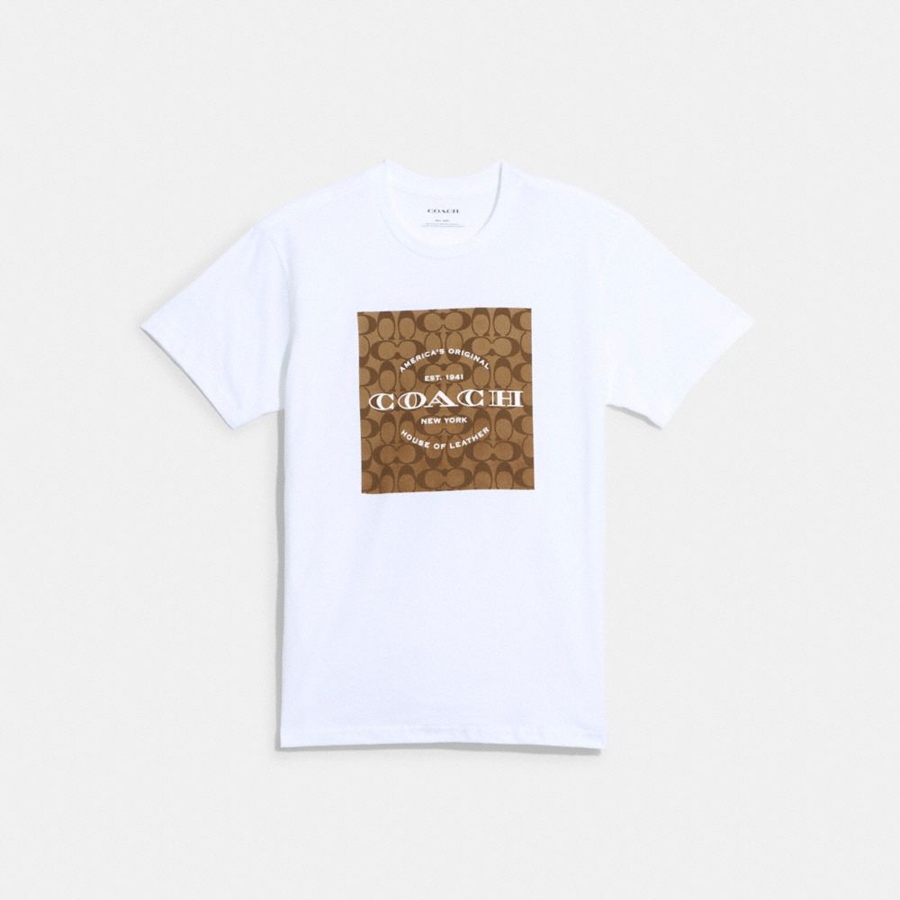 COACH®,Signature T Shirt,,Front View