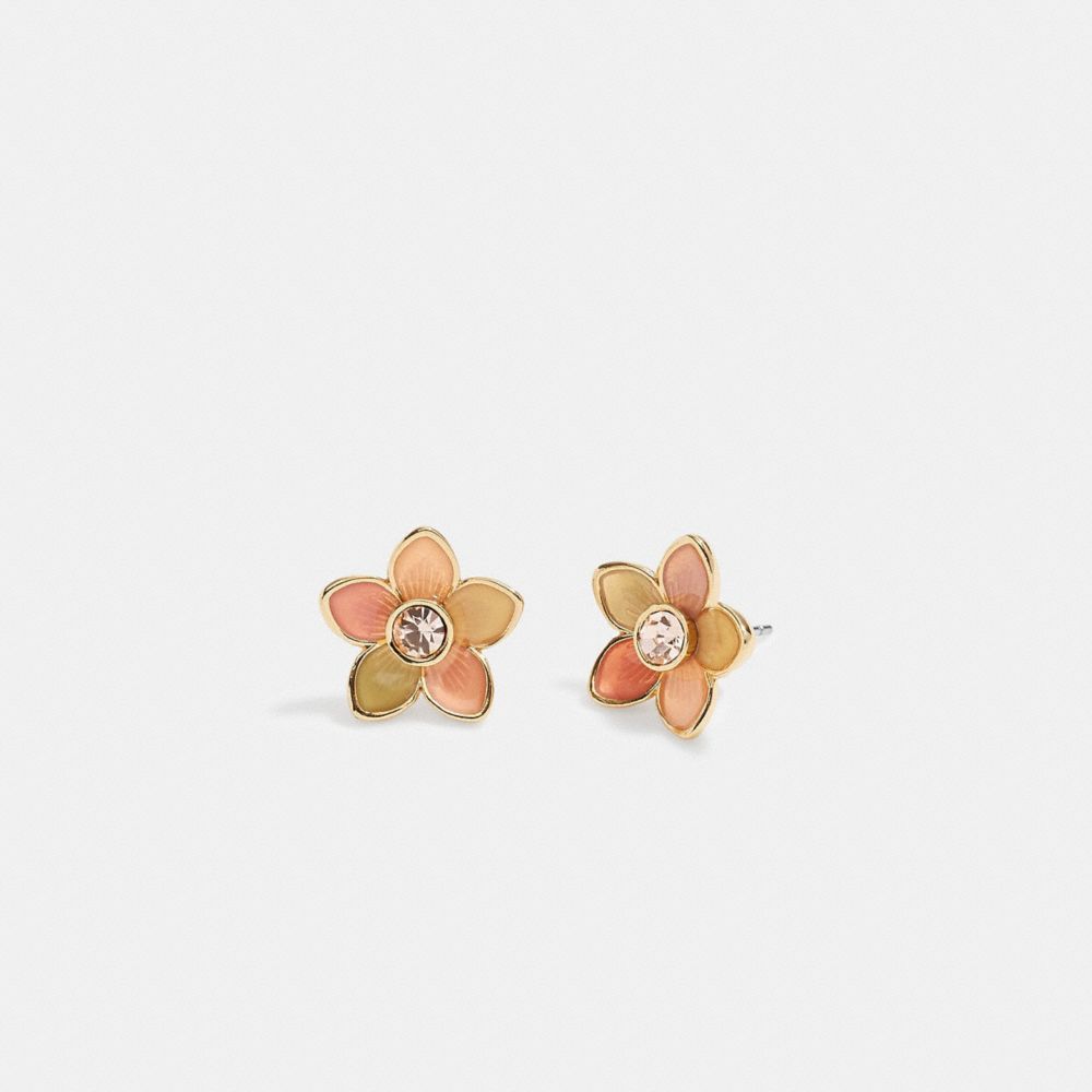 Transparent Wildflower Stud Earrings