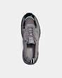 COACH®,TECH RUNNER WITH CAMO PRINT,Suede,Heather Grey/Camo,Inside View,Top View
