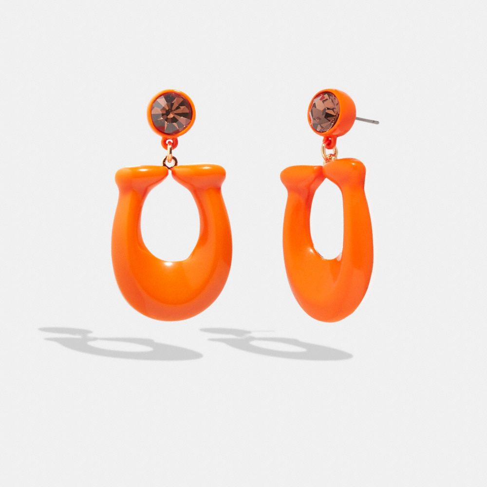 COACH® | Large Signature Enamel Earrings