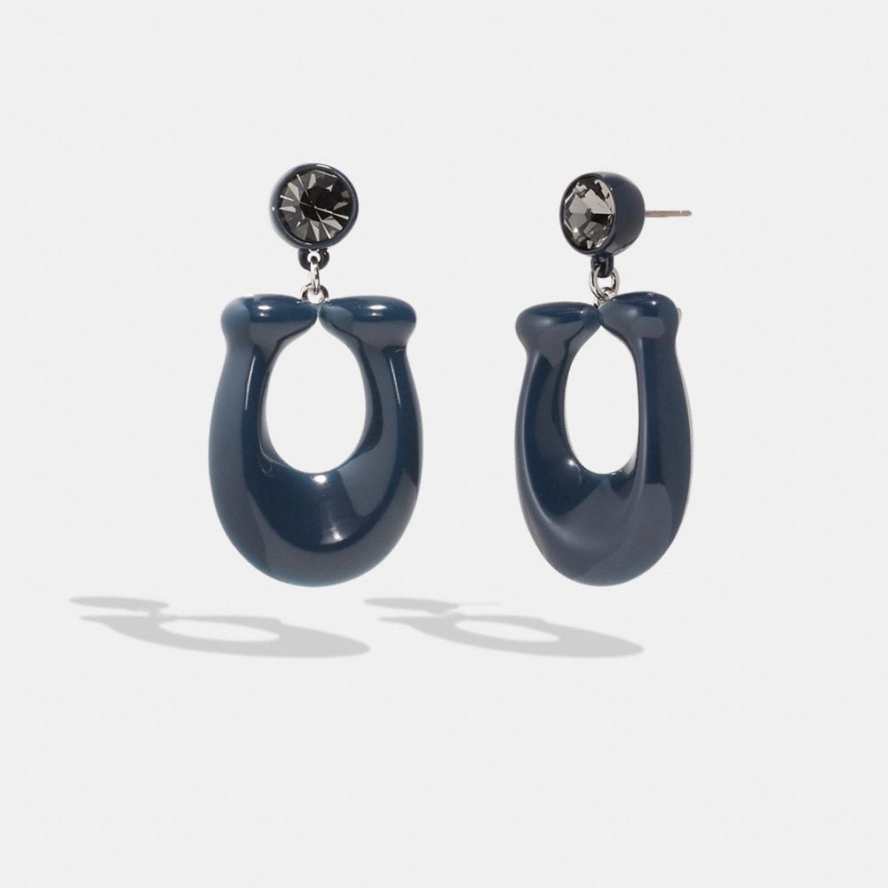 Large Signature Enamel Earrings