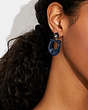 Large Signature Enamel Earrings