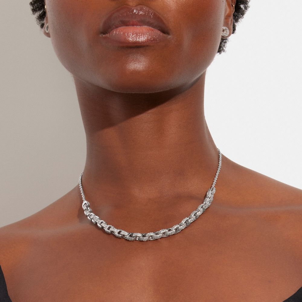 Pavé Signature Chain Necklace