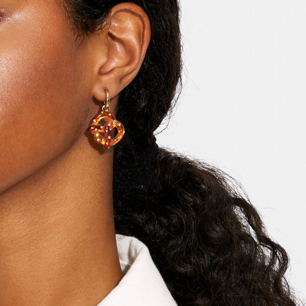 COACH®  Signature Cup Mismatch Earrings