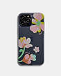 COACH®,IPHONE 13 PRO MAX CASE WITH DREAMY LAND FLORAL PRINT,Clear/Pink,Front View