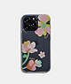 COACH®,IPHONE 13 PRO CASE WITH DREAMY LAND FLORAL PRINT,Clear/Pink,Front View