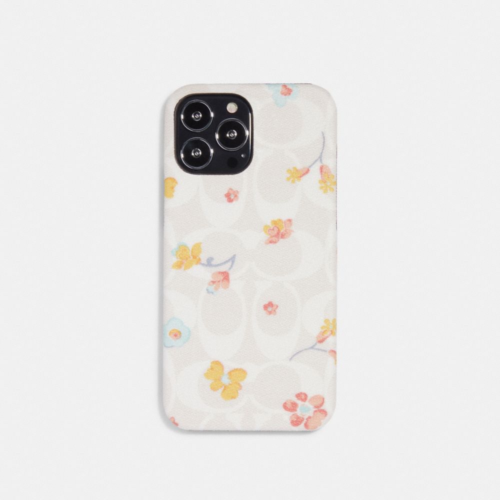 Iphone 13 Pro Max Case In Signature Canvas With Mystical Floral Print