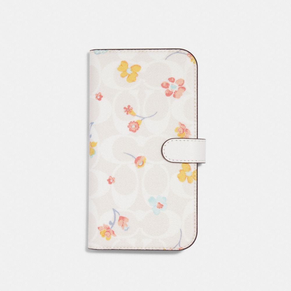 Iphone 13 Pro Max Folio In Signature Canvas With Mystical Floral Print