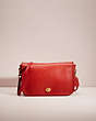 COACH®,VINTAGE CONVERTIBLE CLUTCH,Smooth Leather,Medium,Brass/Red,Front View
