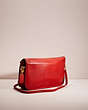 COACH®,VINTAGE CONVERTIBLE CLUTCH,Smooth Leather,Medium,Brass/Red,Angle View