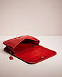 COACH®,VINTAGE CONVERTIBLE CLUTCH,Smooth Leather,Medium,Brass/Red,Inside View,Top View